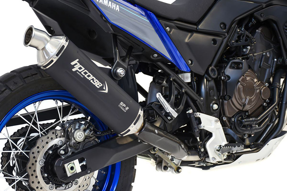 HP Corse SP-2 Short Black Coated Titanium Slip-On Kit (Road Legal) – Yamaha Tenere 700 2019–2026