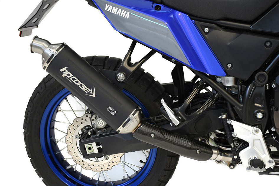 HP Corse SP-2 Short Black Coated Titanium Slip-On Kit (Road Legal) – Yamaha Tenere 700 2019–2026